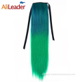 Silk Straight Ombre Ponytail Ombre Synthetic Drawstring Ponytail Hair Extension Hairpiece Manufactory